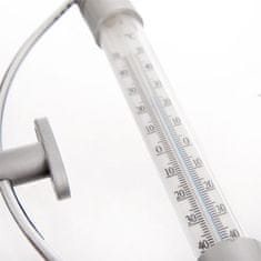 shumee Okenski termometer, zunanji, vrtni, balkonski, okenski termometer, srebrn