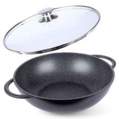 Artemis Orion Grande globoka vok ponev iz granita s pokrovom 32 cm