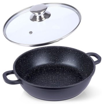shumee Granitna ponev s steklenim pokrovom GRANDE 24 cm