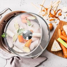 shumee Steklena pokrovka za lonce, ponve, kozice, univerzalna 28 cm