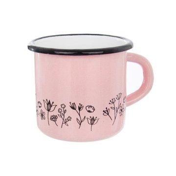 shumee LOUKA roza emajlirana skodelica 400 ml
