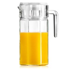Artemis Stekleni vrč za pijačo, vodo, sok, limonado, s pokrovom, 1,5l
