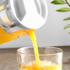 Artemis Stekleni vrč za pijačo, vodo, sok, limonado, s pokrovom, 1,5l