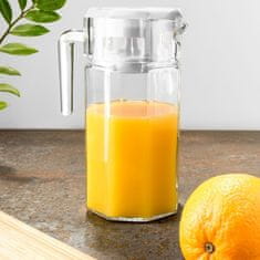 Artemis Stekleni vrč za pijačo, vodo, sok, limonado, s pokrovom, 1,5l