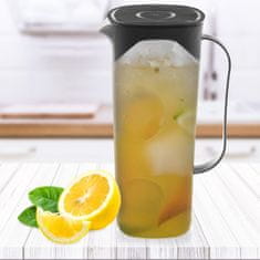 Artemis Plastični vrč za pijačo, vodo, sok, limonado, s pokrovom, 1,8 l