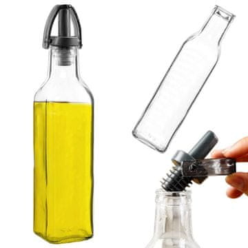 Artemis Steklena steklenica za olivno olje in kis z dozirnikom, 250 ml