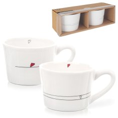 shumee Keramični vrčki SRCE 200 ml 2 kosa.