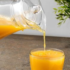 shumee Stekleni vrč za pijačo, vodo, sok, limonado, s pokrovom, 1,4l