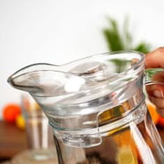 shumee Stekleni vrč za pijačo, vodo, sok, limonado, s pokrovom, 1,4l