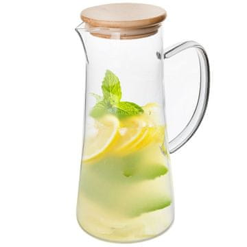 Artemis Steklen vrč z zapiralom za pijače: voda, sok, koktajl, kompot, limonada 1,35 l
