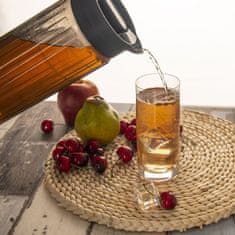 Artemis Stekleni vrč za pijačo, vodo, sok, limonado, s pokrovom, 1,5 l
