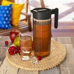 Artemis Stekleni vrč za pijačo, vodo, sok, limonado, s pokrovom, 1,5 l