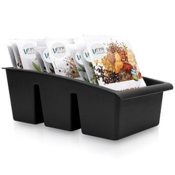 shumee Posoda za začimbe črna 25x15x9 cm