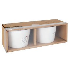 shumee Keramični vrčki SRCE 210 ml 2 kosa.