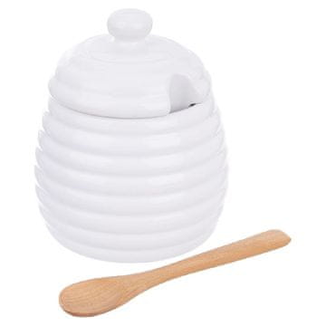 shumee Posoda za med z žličko, porcelan, WHITELINE, 340 ml