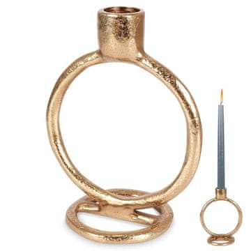 shumee Zlati aluminijasti svečnik 15 cm