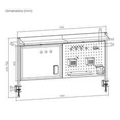 Ergo Office Namizni organizator ER-301W