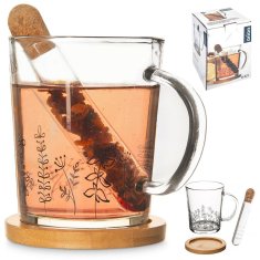 shumee LOUKA steklena skodelica z infuzerjem 400 ml 3 kosi.