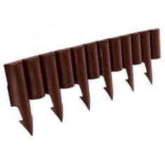 shumee 10x rjave plastične vrtne palisade robne ograje trate 2,5 m