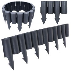 Artemis 10x Plastic Garden Palisade Gray Border Travnik za ograjo 250 cm