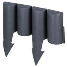 Artemis 10x Plastic Garden Palisade Gray Border Travnik za ograjo 250 cm