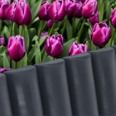 Artemis 10x Plastic Garden Palisade Gray Border Travnik za ograjo 250 cm