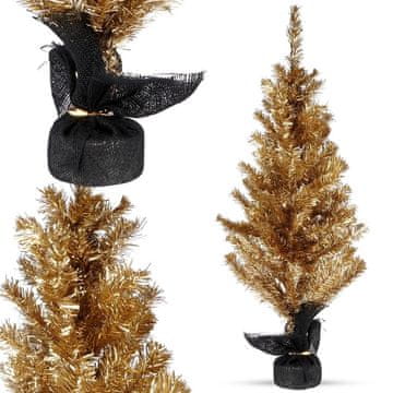 Artemis Zlata umetna božična jelka Dekorativna juta božična jelka 90 cm