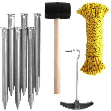 shumee Komplet za pritrditev klinov za šotor Sidra za kline za tla