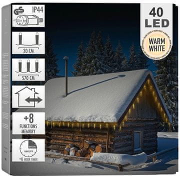 shumee Zunanja svetlobna zavesa 40 LED 5,7 m