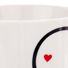 shumee Porcelanasta skodelica v obliki srca 380 ml