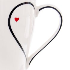 shumee Porcelanasta skodelica v obliki srca 380 ml