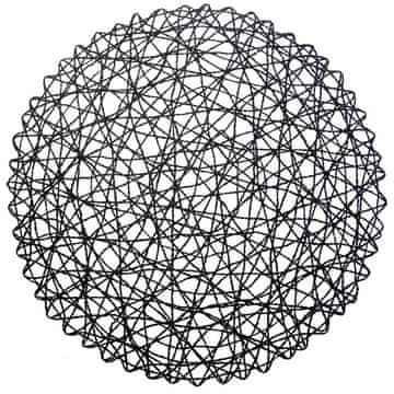 Orion Črna okrogla papirnata podloga za mizo, 35 cm