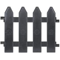 Artemis 10x Plastična vrtna ograja Siva obrobna palisadna trata 2 m