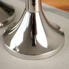 shumee Srebrni aluminijasti svečnik 40 cm