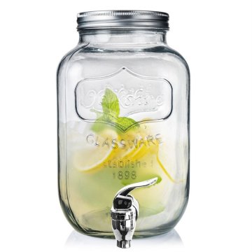 shumee Steklen kozarec za pijačo s pipo 4 l