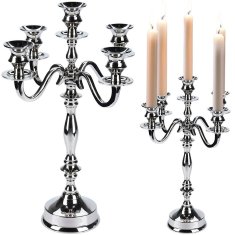 shumee Srebrni svečnik s 5 kraki