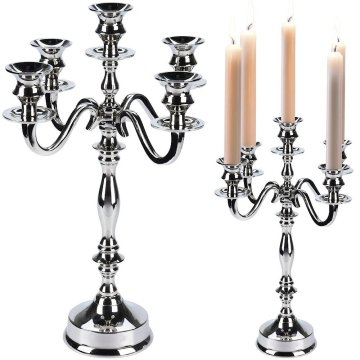 shumee Srebrni svečnik s 5 kraki