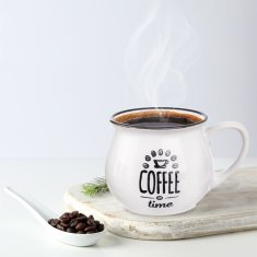 shumee Keramična skodelica za kavo bela 320 ml
