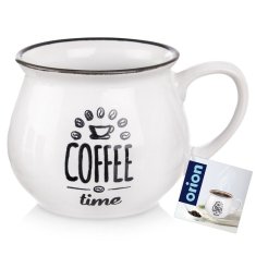 shumee Keramična skodelica za kavo bela 320 ml