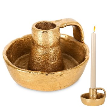 shumee Zlati aluminijasti svečnik 10x6 cm