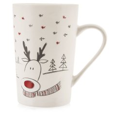 shumee Porcelanasta skodelica z motivom severnih jelenov 430 ml