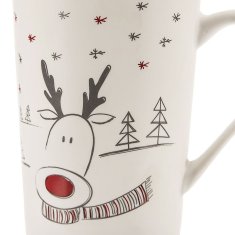 shumee Porcelanasta skodelica z motivom severnih jelenov 430 ml