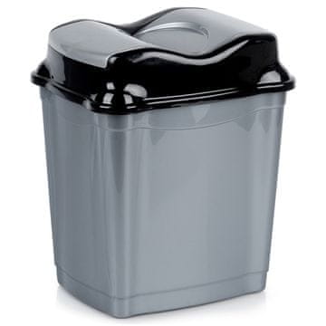 shumee Siv plastični koš za odpadke 16 l