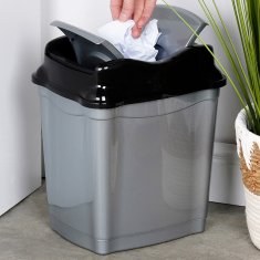 Artemis Plastični nagibni koš za odpadke za pisarno, kopalnico, kuhinjo, 16 l