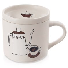 shumee Porcelanasta skodelica s pokrovom 420 ml