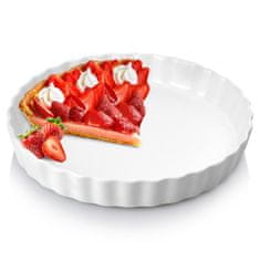 Vilde Keramični pekač za pite, bel, 24,5 cm