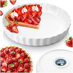 Vilde Keramični pekač za pite, bel, 24,5 cm
