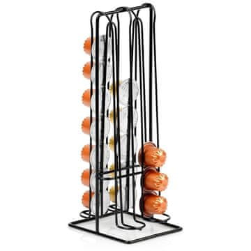 shumee Stojalo za kavne kapsule Nespresso, kovinsko, črno, 30 cm