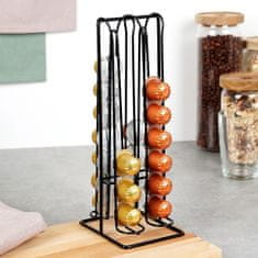 Vilde Stojalo za kavne kapsule Nespresso, kovinsko, črno, 30 cm