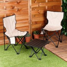 shumee Kamperski stoli s 3-delno mizo.